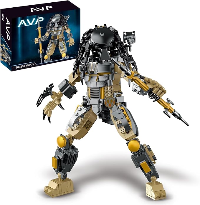 Xenomorph Horror Action Figure Building Kit Compatible with Lego for Adults,Cool Halloween Toy for Boys 8-14 Years Up 558pcs