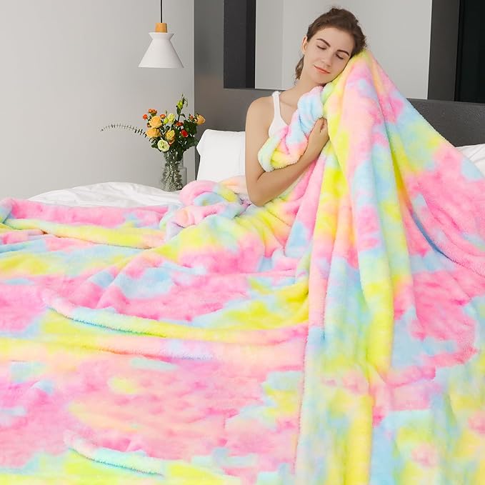 MUGD Lightweight Blanket Fleece Big Blanket Fuzzy Throw Blanket for Bed King Size