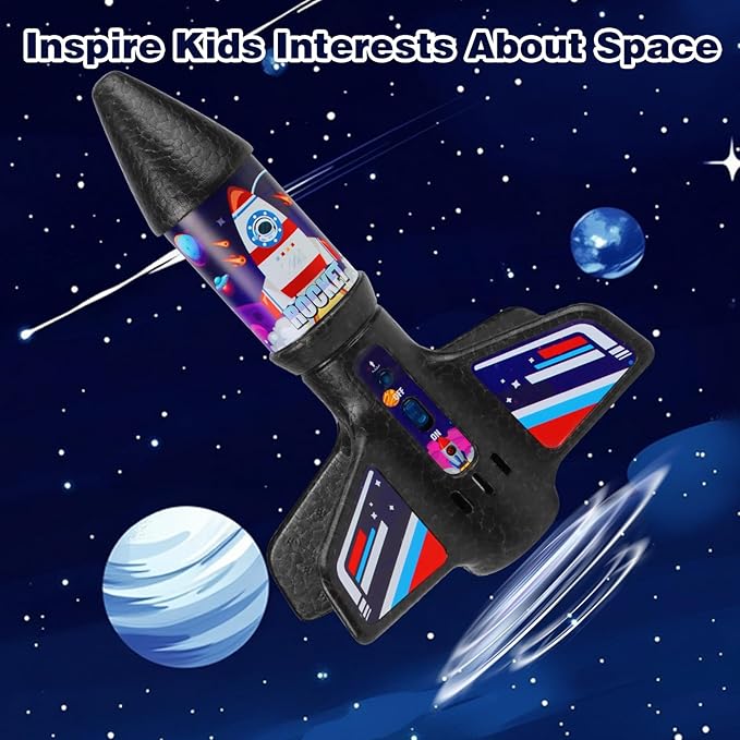 Rocket Launcher Toy Gifts for Kids - Self Launching Motorized Air Rocket with Parachute Launch Up to 200 Ft Model Rockets Outdoor Toys Birthday Gifts for Boys Kids Ages 6 7 8 9 10 11 12 3-5 5-7 8-12