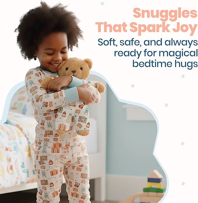 Zip N' Bear Soft Plush Teddy Bear Stuffed Animal with Carry On Cubs Pajamas - Zippy The Bear Cute Cuddly Plush Toy, Perfect Sensory Teddy for Kids, Toddlers - Adorable Gift & Bedtime Companion