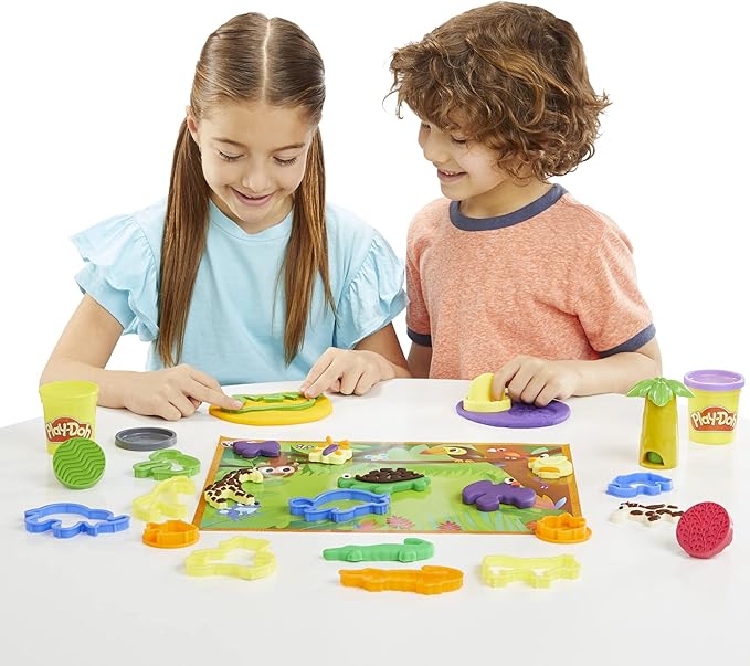 Play-Doh Animal Adventure Set, Arts and Crafts Toys for 3 Year Old Girls & Boys, 45 Tools, 10 Cans (Amazon Exclusive)