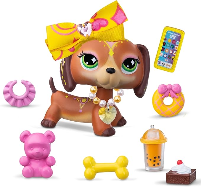 Littlest Pet Shop- Sweet & Stylish Bundle Set - Series 4 - Gen 7 Authentic LPS Bobble Head Toy Figure, Collectible Toy Animal, Ages 4+