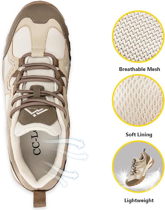 CC-Los Women's Lightweight Waterproof Hiking Shoes for Walking, Outdoor & Climbing
