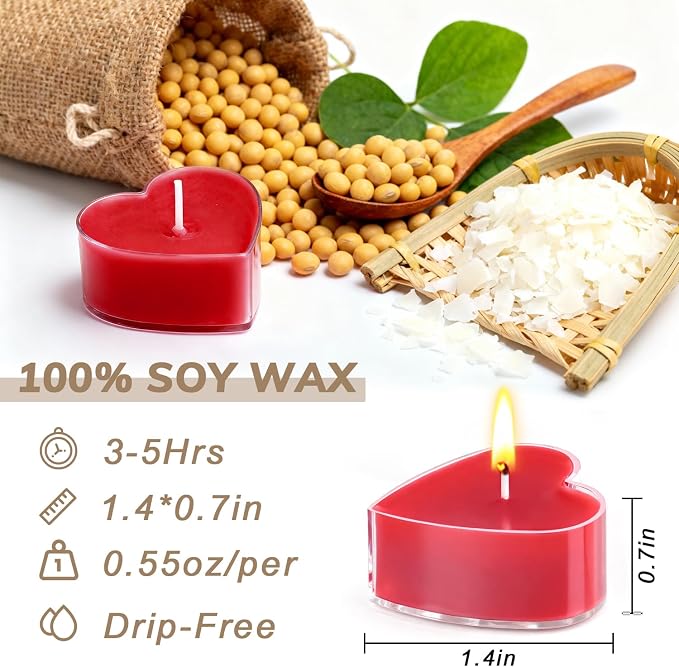 Colored Scented Tealight Candles, 16 Pack Soy Wax Colorful Tea Lights Romantic Candles for Valentine Decor Party Favors, Wedding Decor, Relaxation & Gifts | Cedar, Lychee, Lavender & Rose