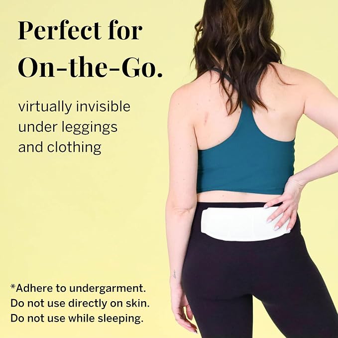 Pixie Heating Pad – Large Air-Activated Disposable Warmth Pads for Lower Abdomen & Back – Up to 8 Hours of Continuous Heat – Drug-Free, Portable & Discreet – 12 Count Value Pack