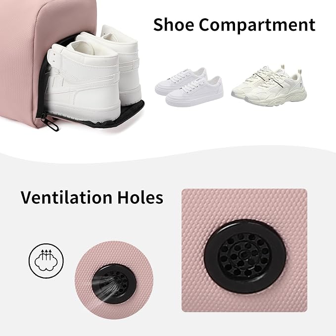 Handbag for Women Yoga Bag Large Capacity Yoga Pad Buckle with Shoe Compartment Water Bottle Sports Gym Bag Travel