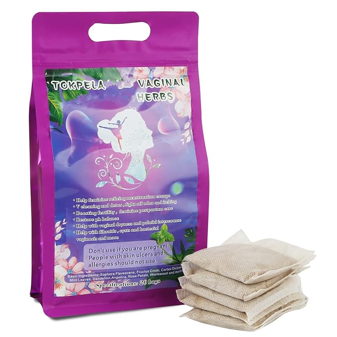 TOKPELA Yoni Herbs for Cleansing, 100% Organic V Steaming Herbs（Filter Bag Packaging), Yoni Kit, V Steam Herbs Tone & Rejuvenate for Women - V Cleansing，Ph Balance（20 Steams）