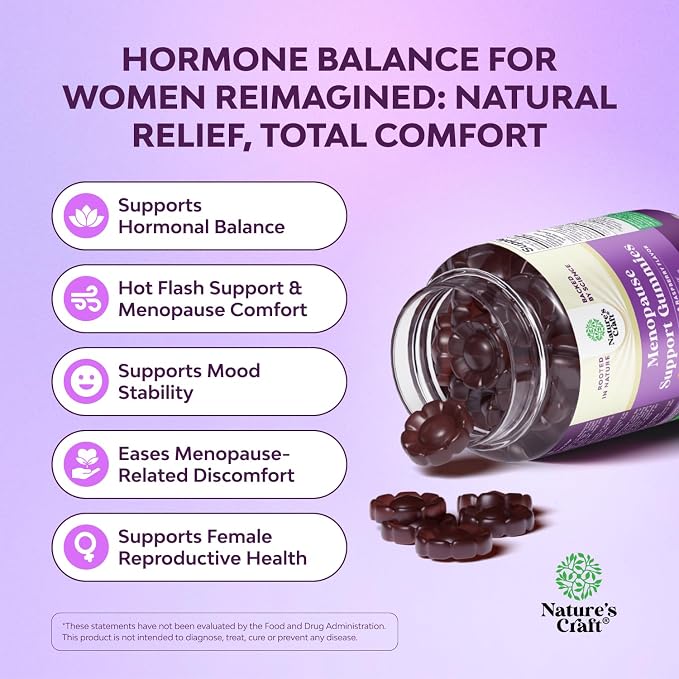 Womens Menopause Gummies with Dong Quai - Menopause Vitamins for Women with Ashwagandha - Holistic Support for Hot Flashes Night Sweats and Mood Swings - Pre & Post Supplements - 90 Count