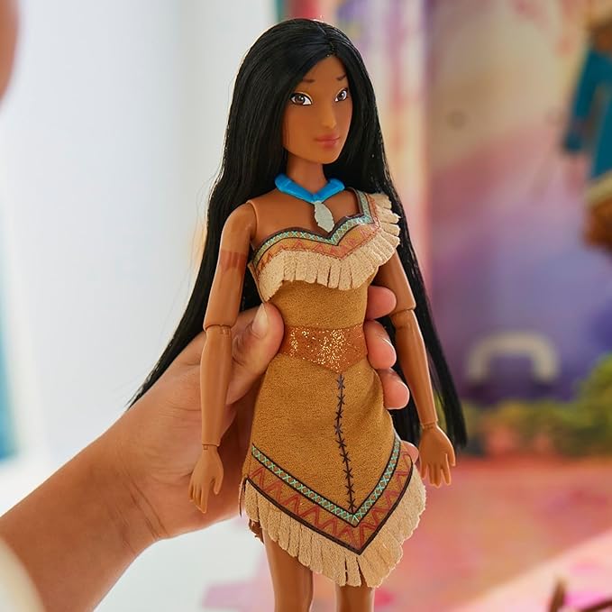 Disney Store Girl's Pocohontas Story Doll, Pocohontas, 11 inches, Fully Posable Toy in Glittering Outfit - Suitable for Ages 3+ Toy Figure, Gifts, New for 2023?