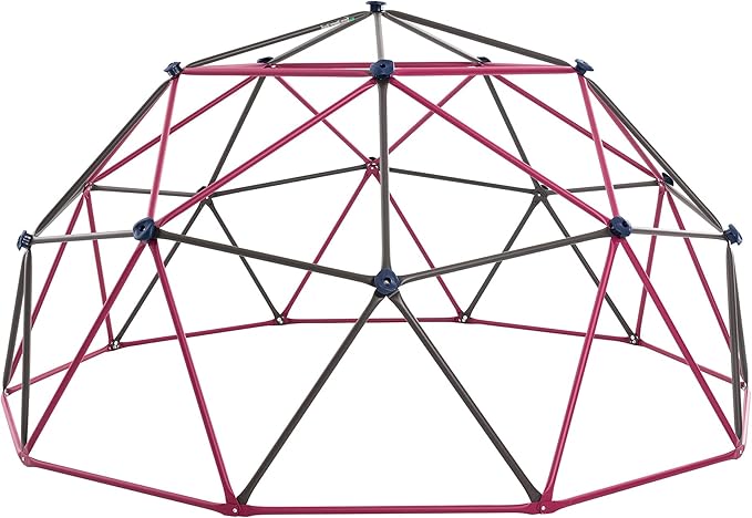 Lifetime 91088 Geometric 5.5' x 11' Dome Climber Jungle Gym and 99" Gym Dandy Spinning Teeter Totter Playground Equipment