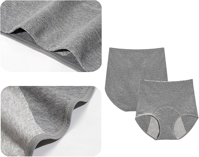 Washable Incontinence Underwear for Women, Leak Resistant Ladies Panties | Reusable Protective Briefs for Light Bladder Leakage; Thin lightweight leak proof underwear; NO thick cotton liner (S)