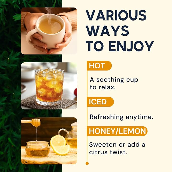 Turmeric Ginger Cinnamon Tea Bags, Turmeric Ginger Herbal Tea, No Sugar, No Caffeine, 80 Teabags