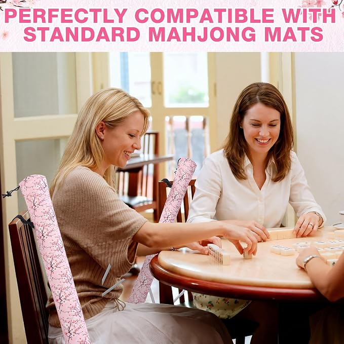 Shinylin 35 Inch Mahjong Mat Carrying Bag with Strap, Printed Drawstring Mahjong Holder Bag Outdoor Travel Canvas Storage for Board Games, Yoga Mats, Tripod