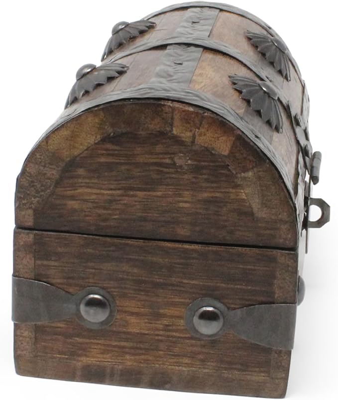 Treasure Chest Keepsake and Jewelry Box Wood - Decorative Treasure Box