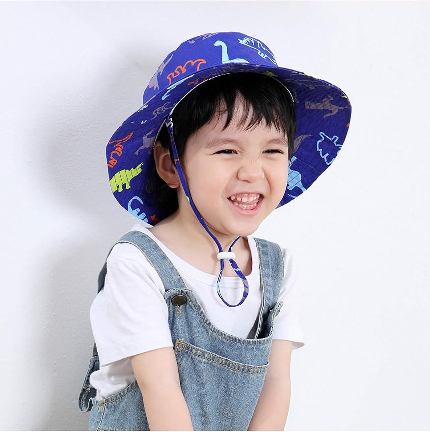 Baby Sun Hat UPF 50+ Sun Protective Toddler Bucket Hat Summer Kids Beach Hats Wide Brim Outdoor Play Hat for Boys Girls