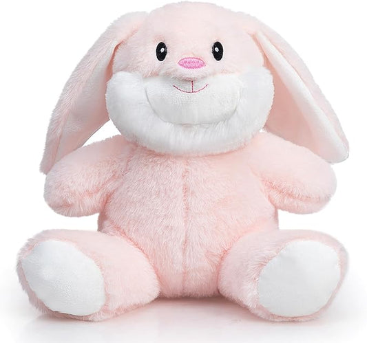 HollyHOME Bunny Stuffed Animal, Easter Bunny Plush Toys, Soft and Cuddly Stuffed Rabbit Easter Gift for Kids Baby Girls 10inch Pink