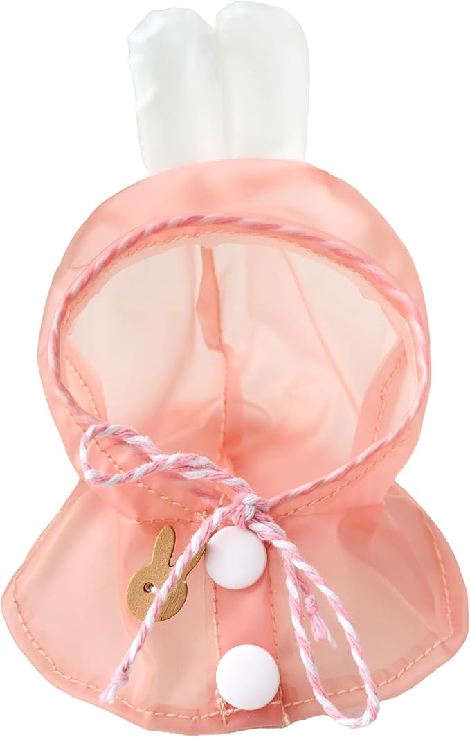 CALEMBOU Plush Doll Clothes, 4 Inches Cute Raincoat Series Plush Doll Clothes for Plush Doll, Collectable Doll Clothes for Birthday Gifts (Pink)