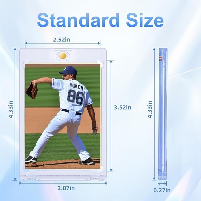 30ct Magnetic Card Holder, 35pt One Touch Card Holder for Trading Cards, Protectors Hard Plastic, U-V Protection Magnetic Display Case for Baseball, Game, Sports Cards