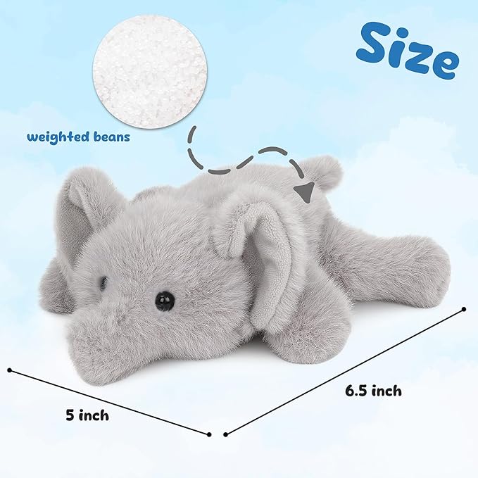 Adorable Elephant Stuffed Animal Soft Stress Relief Plush Toy Cute Birthday Gifts for Boys Girls Kids Toddlers