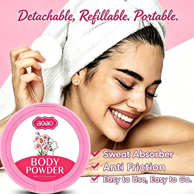 Body Powder for Women, Talc-Free Sweat Powder, Zinc Oxide Protect, Aloe Soothing Comfort, Feminine Essential Dusting Powder with Puff, After Bath Absorption & Anti-Chafe for Neck & Delicate Skin, 5oz