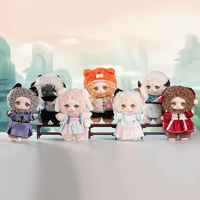 CALEMBOU Plush Doll Blind Box, Nagi Mountain and River Romance Series Mystery Blind Figure, Kawaii 1 of 6 Possible Collectibe Vinyl Plush Toys Birthday Gifts (Mountain and River Romance Series)