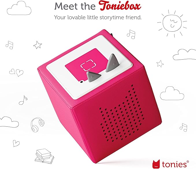 Toniebox 1 Audio Player Starter Set with Playtime Puppy - Listen, Learn, and Play with One Huggable Little Box - Pink
