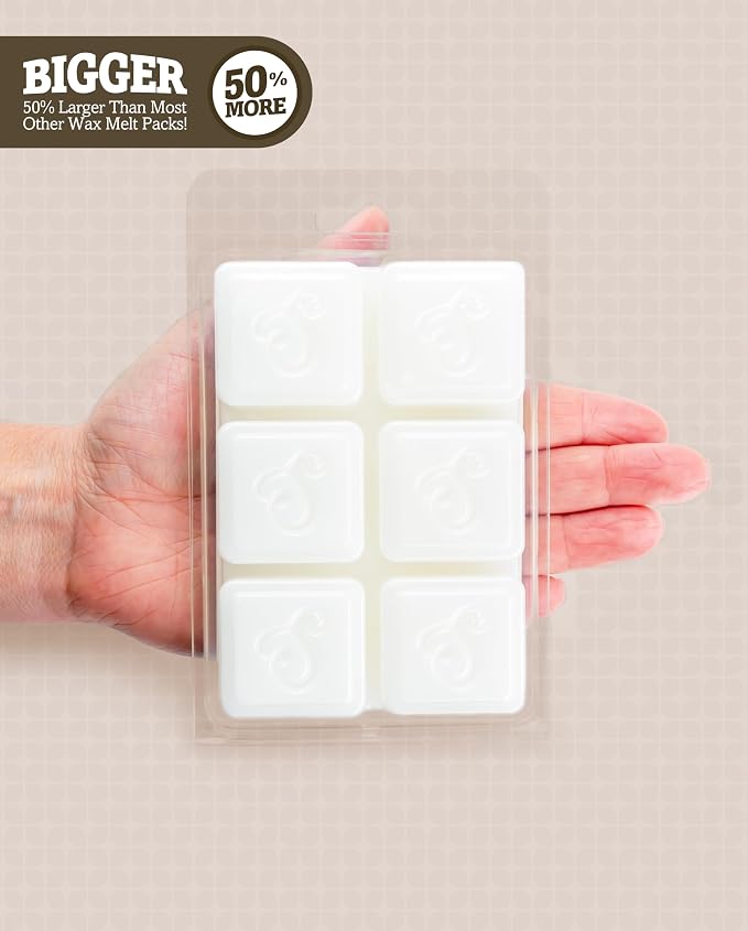 Shortie's Candle Company White Chocolate Mint Premium Wax Melts 4 Pack - 12 Oz., Strong & Long Lasting, Non-Toxic - Made with Essential & Natural Oils - Formula 117