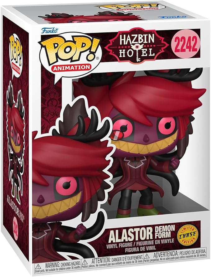 Funko Pop! Animation: Hazbin Hotel - Alastor - 1/6 Odds for Rare Chase Variant - Collectable Vinyl Figure - Gift Idea - Official Merchandise - Toys for Kids & Adults - Animation Fans