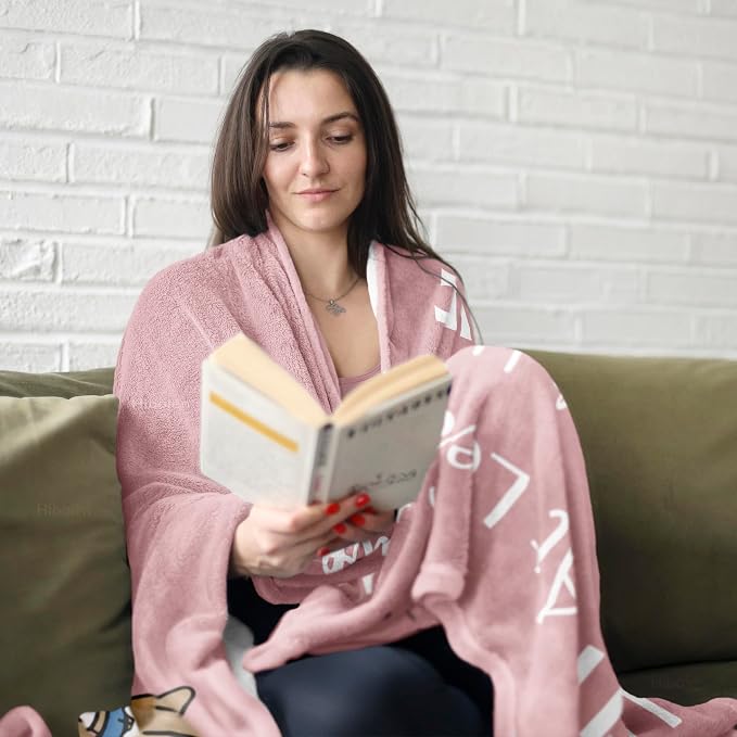 Get Well Gifts for Women/Men After Surgery Pink Blanket 50"x60" | Feel Better/Get Well Soon Gifts for Women, Surgery Recovery Gift for Men, at Least You Dont Have to Wear A Cone