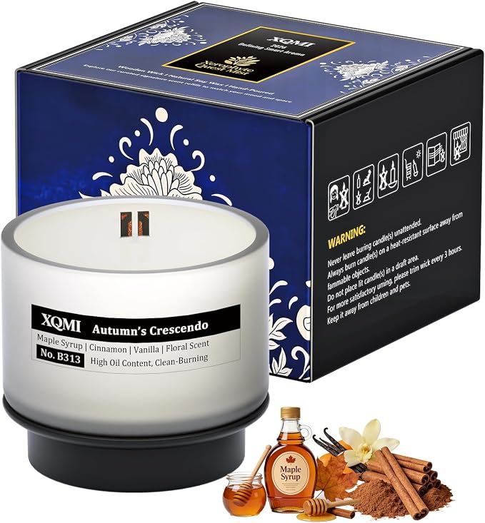 Scented Candle Set, Women Candles Gifts Valentine's Day Gift, Soy Wax Lasting 35H, for Home Decor Aromatherapy Candle Set,Maple Syrup, Cinnamon, Vanilla, Floral Scent