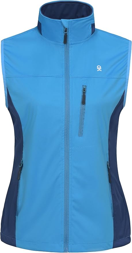 Little Donkey Andy Women's Lightweight Vest Windproof Sleeveless Jacket | Cycling Windproof Vest, Water-Repellent Stretch Shell, Lightweight Tennis Running Outerwear, Golf Hiking Workout Sleeveless