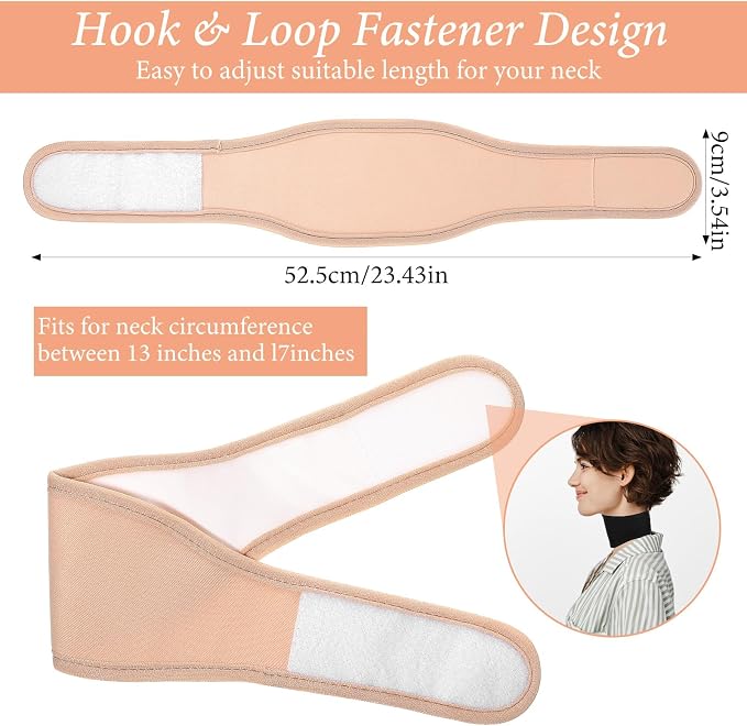 ElevateTech Castor Oil Pack for Thyroid Neck, 3 Pcs Reusable Organic Castor Oil Neck Wrap Compress Packs Comfort Flannel for Women Men Necks Care, Anti Oils Leak, Oils Not Included (White, Khaki,Black