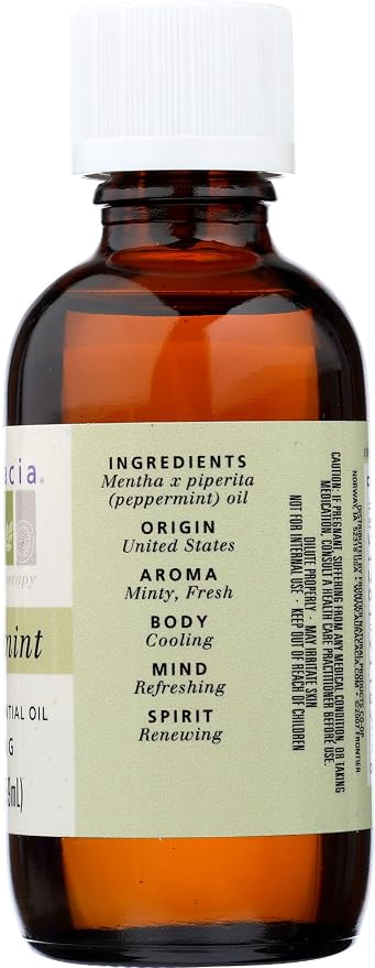 Aura Cacia Aromatherapy Peppermint Essential Oil 2 Oz. Bottle