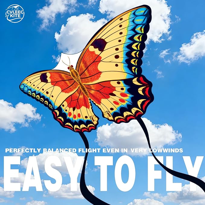 Butterfly Kite for Kids & Adults, Outdoor Kite, Perfect for Beginners, Easy to use, Ideal for Beaches, backyards, Grassy Areas