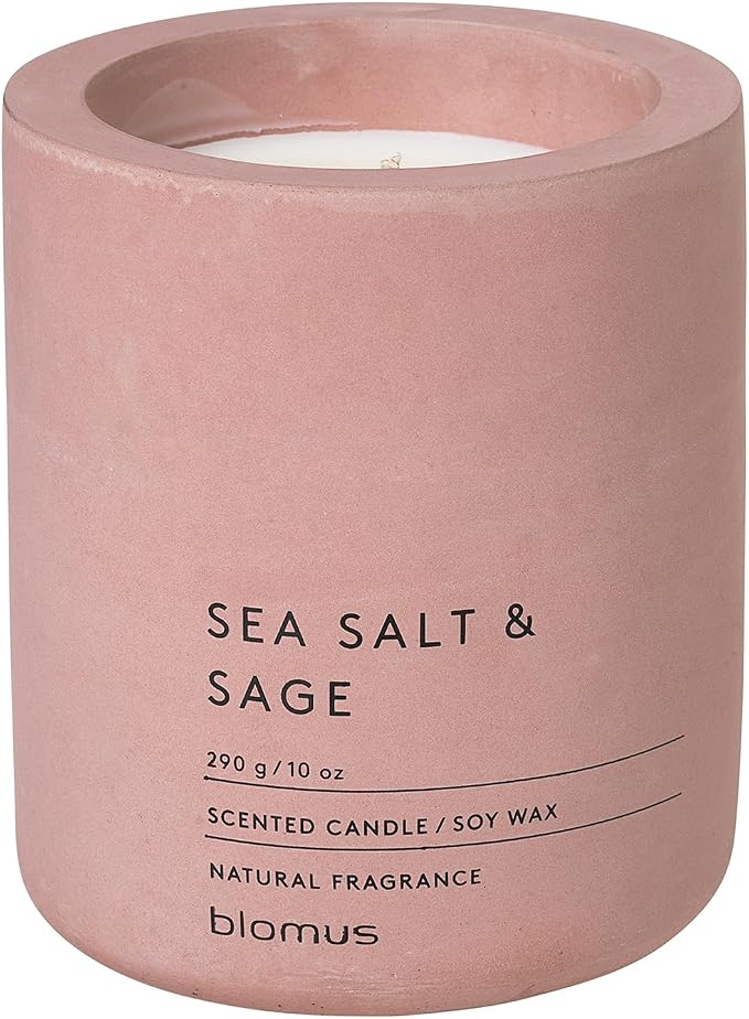 Blomus Fraga Scented Candle Withered Rose L Soy Wax Concrete