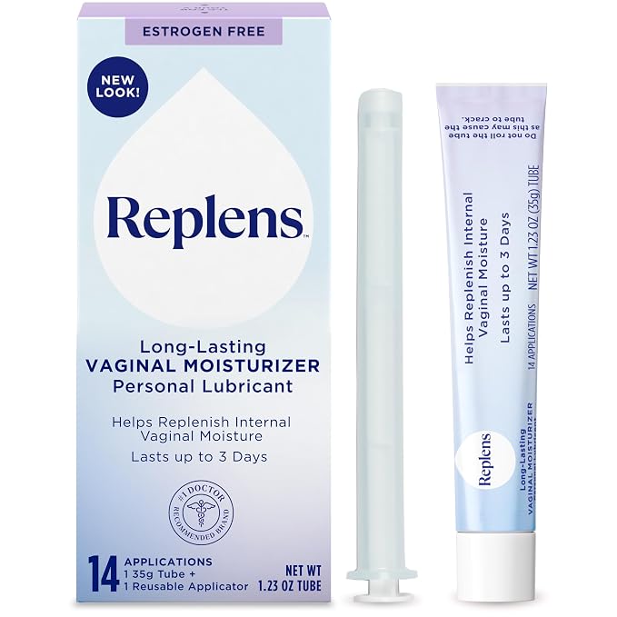 Replens Long-Lasting Vaginal Moisturizer with Reusable Applicator, 1.23 Ounce