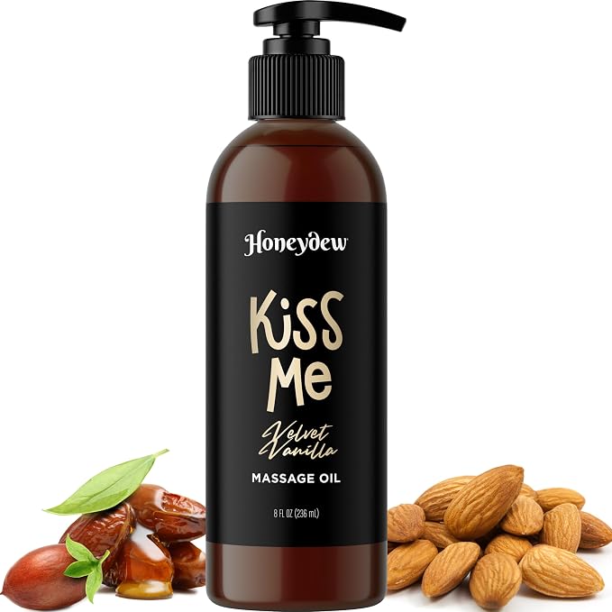 Sweet and Sensual Massage Oils for Couples - Mango and Vanilla Romantic Full Body Massage Oils with Sweet Almond Oil for Easy Gliding Special Moments - Therapeutic Grade Scented Body Oils