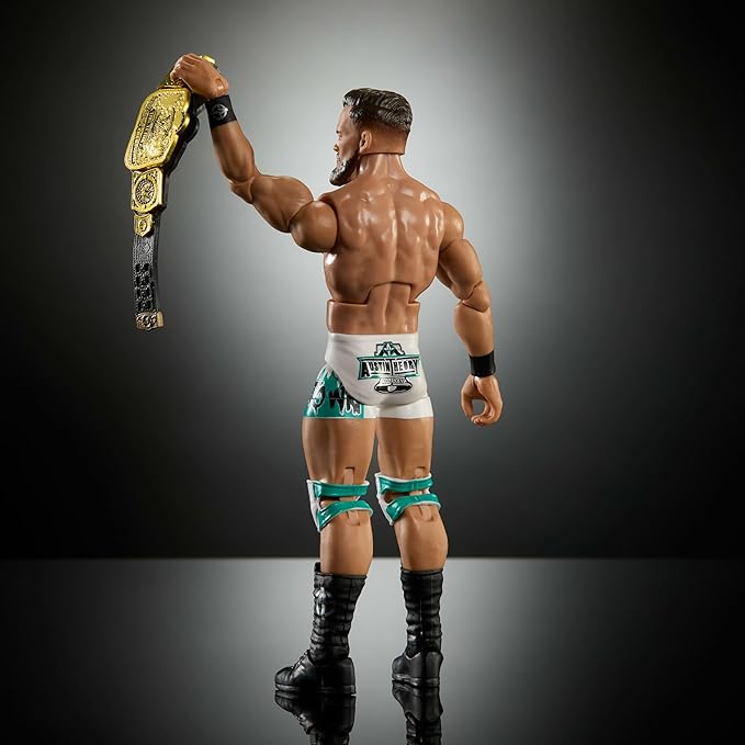 Mattel WWE Elite Action Figure & Accessories, Series #121, 6-inch Collectible Austin Theory with 25 Articulation Points & Swappable Hands