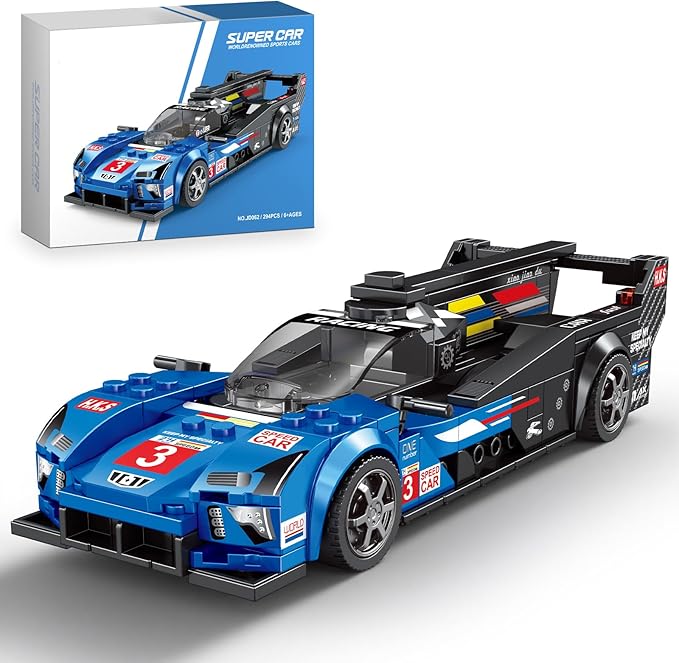 HIGH GODO Speed Racing Car Building Set, Super Car Model Kit, Collectible Cars Construction Toys Gifts for Adults and Teens Age 14+ (294 Pieces)
