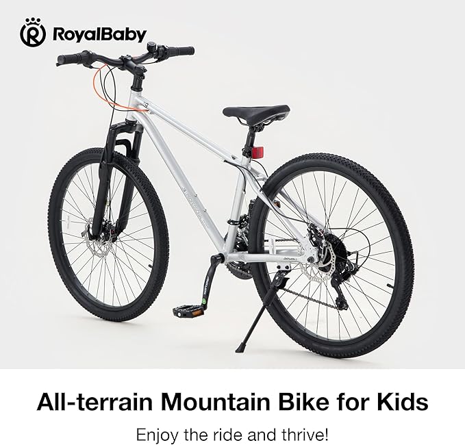 RoyalBaby Kids Mountain Bike for Boys and Girls, Ultra-Light Aluminum 20-26 Inch Wheel Bicycle for 6-14 Years Old Children, 7/21-Speeds Drivetrain