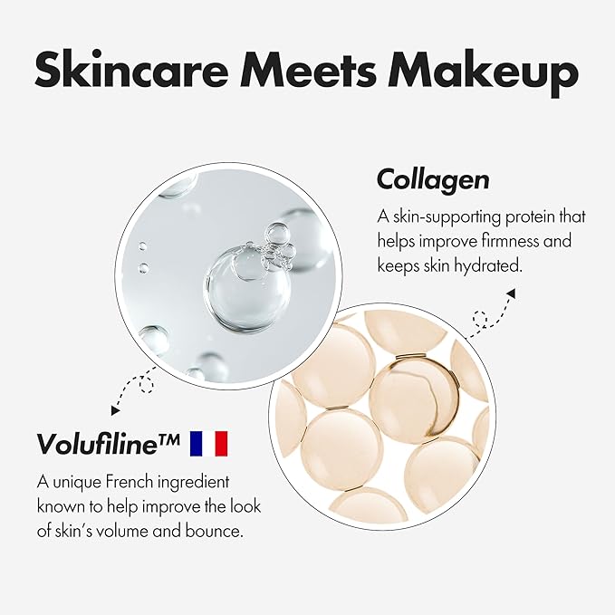 Blanc Cover Cream Stick V White - Korean Color-Changing Foundation Stick with Volufiline - Medium to Full Coverage Dewy Finish Base Makeup - Dual-Ended with Detachable Brush (200 Fair)