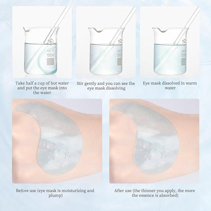 Under Eye patches (64 pcs)-Brightening Eye Mask with Hyaluronic Acid, Cooling Eye Care for Puffy Eyes & Dark Circles Treatments,Reduce Under Eye Bags and Smooth Wrinkles