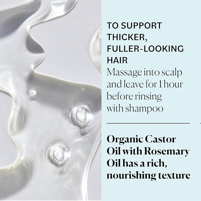 Sky Organics USDA Organic Castor Oil with Rosemary Oil, Strengthening Oil, Pure Potent Blend, Hexane Free, Invigorates Scalp, Supports Stronger, Fuller-Looking Hair, DIY ebook included