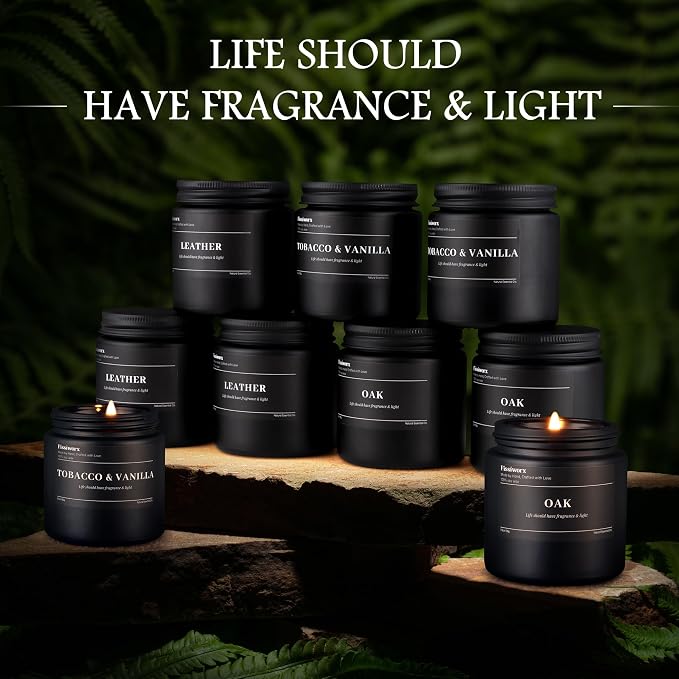 9 Pack Scented Candles Set Gifts for Men, Aromatherapy Candle Set with Scents （SAGE & Citrus/Grapefruit/Amber）- Gift for Dad, Boyfriend, Birthday, Father’s Day, Anniversary