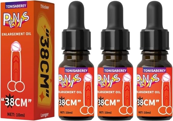 Enlarge Growth Oil - Enlarging Massage Oil with Herbs Ingredients to Help Increase Size, Girth and Length - 0.34 Fl Oz by Tonisaberey (Pack of 3)