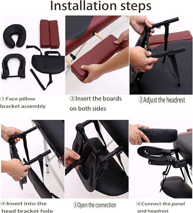 Massage Table Massage Bed Headrest Replacement Adjustable Massage U-Shaped Pillow for Beauty Bed Universal with Elastic Memory Foam Face Pillow Set Accessories Massage Equipment