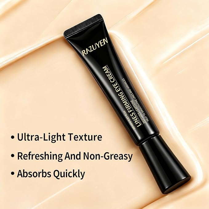 Under Eye Cream for Dark Circles Fading, Puffiness and Wrinkles, Hyaluronic Acid + Peptide + Caffeine Eye Cream Anti Aging, Hydrating Eye Care, 20ml/0.67 fl oz