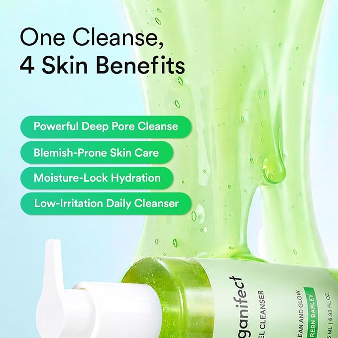 VEGANIFECT LHA Gel to Foam Cleanser, Low pH Gentle Daily Face Wash, Mild Pore Care & Hydrating Cleanser for Smooth, Balanced Skin, Korean Skincare 205ml/6.93 fl oz