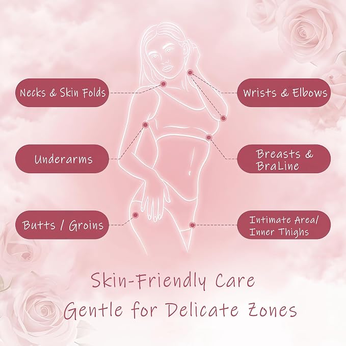 AOAO Women's Body Powder, Talc-Free Cashmere Dusting Powder for Women, Anti-Sweat & Chafing for Underarms & Skin Folds, Soothe with Aloe, Protect Zinc Oxide, Ladies Body Powder Daily Care, 3.53oz