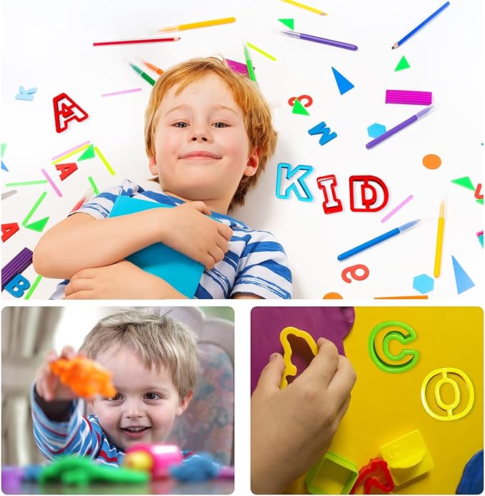 Alphabet & Numbers Dough Cutter Kit,1.5"- 2",Set of 41